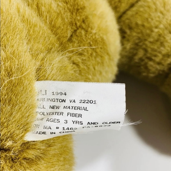 Vintage NBC NYC Teddy Bear Plush Sweater Stuffed Animal Brown Red Bow 17” Toy - Picture 9 of 9